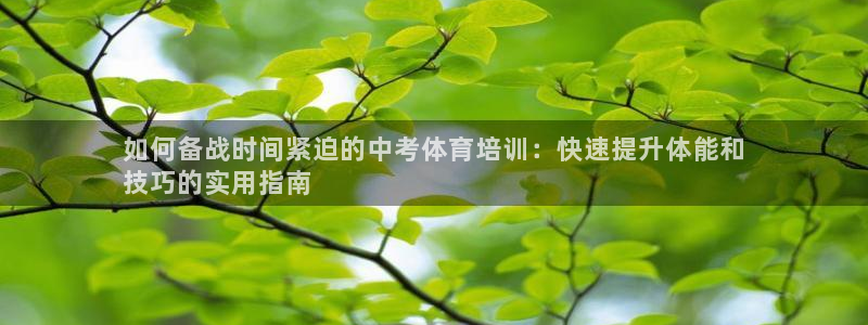 富联娱乐平台是什么：如何备战时间紧迫的中考体育培训：
