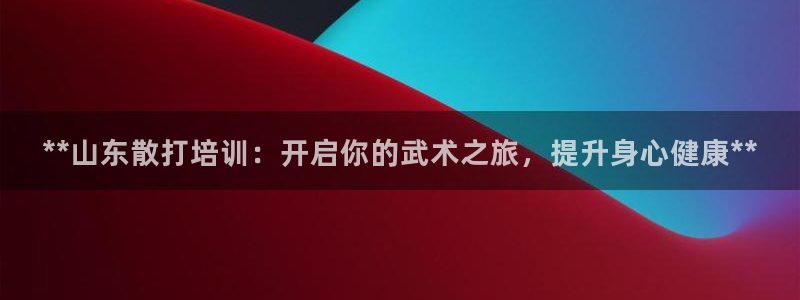富联娱乐平台怎么样：**山东散打培训：开启你的武术之